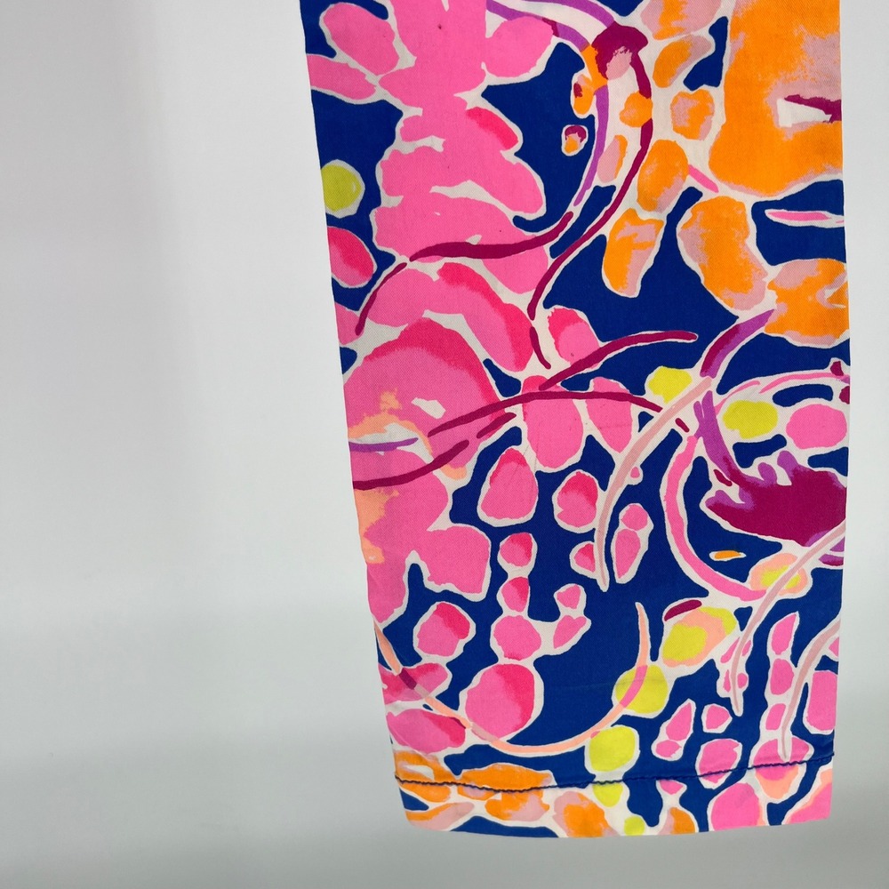 Lilly Pulitzer Lobster Print Skinny Pants Size 2 colorful incognito preppy boho - Picture 6 of 16